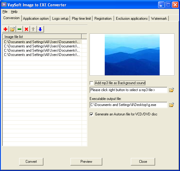 VaySoft Image to EXE Converter 4.52 full